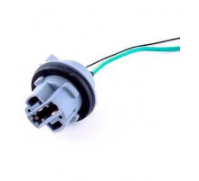 Колодка лампы W21W (2 контакта, гнездовая, термостойкий пластик, провода) "ДИАЛУЧ" КЛД010