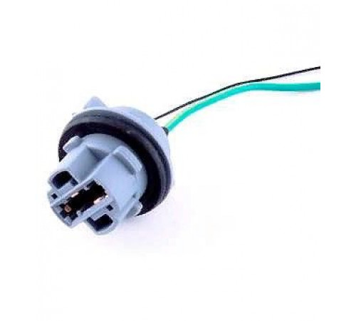 Колодка лампы W21W (2 контакта, гнездовая, термостойкий пластик, провода) "ДИАЛУЧ" КЛД010