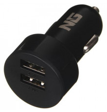 Разветвитель прикуривателя 2USB, 2А 12/24В, пластик NEW GALAXY