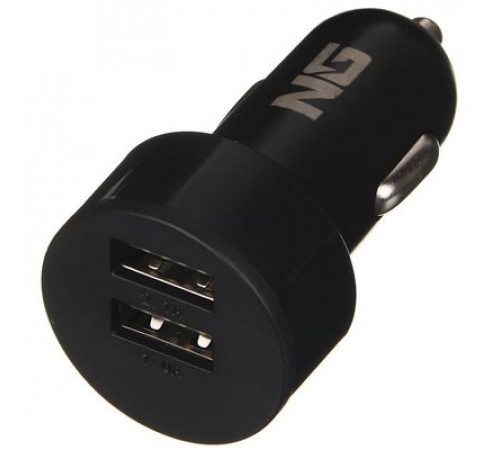 Разветвитель прикуривателя 2USB, 2А 12/24В, пластик NEW GALAXY