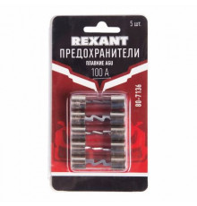 Предохранители стеклянные плавкие AGU 100А REXANT к-т 5шт.