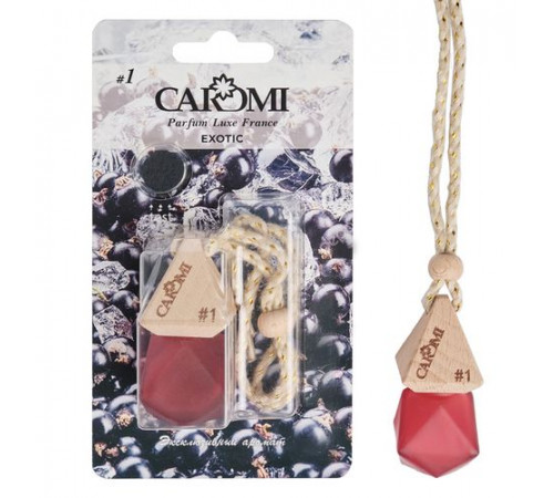 Ароматизатор CAROMI бутылочка с дер. крышкой фруктовый 6мл (Черная смородина) #1 ~