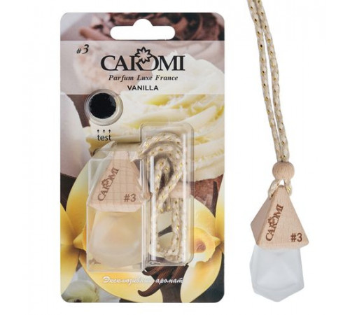 Ароматизатор CAROMI бутылочка с дер. крышкой фруктовый 6мл (Ваниль со сливками) #3 ~