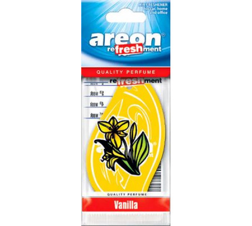 Ароматизатор AREON бумажный CLASSIC REFRESHMENT Vanila (Ваниль) ~