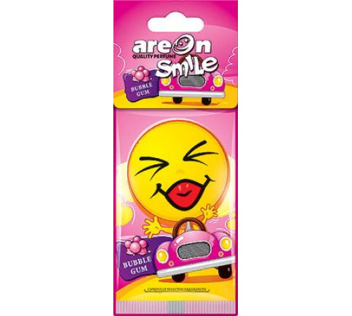 Ароматизатор AREON SMILE RING BUBBLE GUM (Бабл-гам) бумажный ~