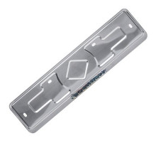 Рамка под номер нерж.сталь рельеф PEUGEOT