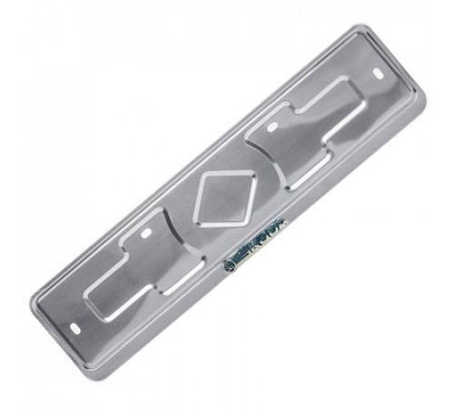 Рамка под номер нерж.сталь рельеф SKODA