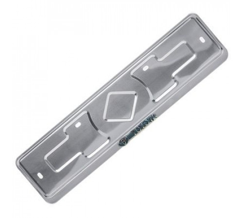 Рамка под номер нерж.сталь рельеф TOYOTA