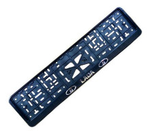 Рамка под номер рельеф LADA серебро