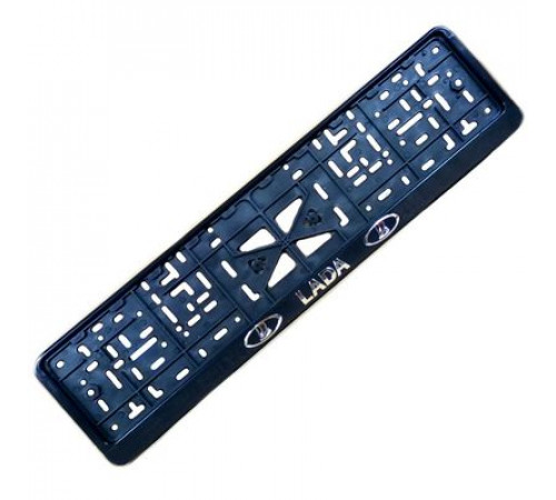 Рамка под номер рельеф LADA серебро