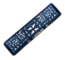 Рамка под номер рельеф LEXUS серебро