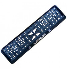 Рамка под номер рельеф LEXUS серебро