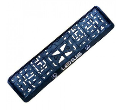 Рамка под номер рельеф LEXUS серебро