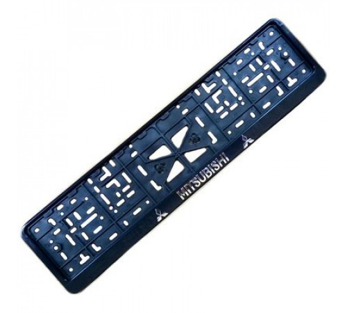 Рамка под номер рельеф MITSUBISHI серебро