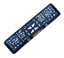 Рамка под номер рельеф NISSAN серебро