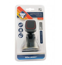 Держатель моб. устройств Nova Bright магнитный, присоска c фиксатором 100мм (прямоуг.)
