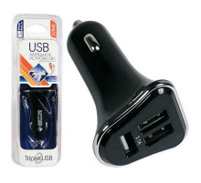 Разветвитель прикуривателя 3USB-порта, 2100мА, 12/24В Nova Bright-fusion