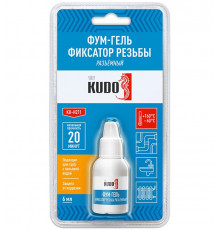Фиксатор резьбы Фум-гель анаэробный разъёмный 6 мл KUDO для сантехнических соединений