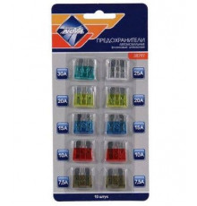 Предохранители Норма Uni плоские в блистере Nova Bright (7,5А-30А) 10шт