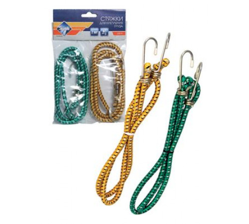 Резинки для крепления груза с крюками 1м 2шт Nova Bright