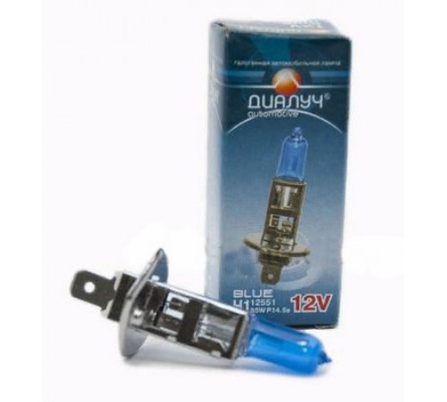 Лампа H1 12V 55W P14,5s Blue Диалуч белый свет ЛЧ148