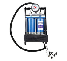 Насос ножной ALCA двухцилиндровый шланг 60 см,4 адаптера