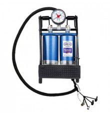 Насос ножной ALCA двухцилиндровый шланг 60 см,4 адаптера