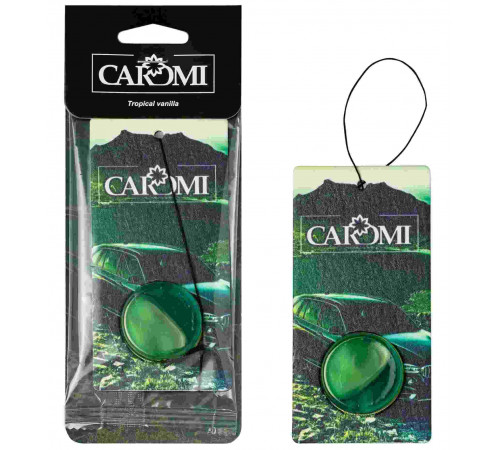 Ароматизатор CAROMI картонный с капсулой "Мембрана" (Тропическая ваниль) 4мл