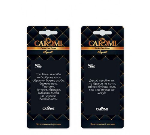 Ароматизатор CAROMI картонный "Ароматы успеха" ЭГОИСТ ~