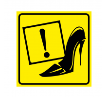 Наклейка "Начинающий водитель - туфелька" 160х160мм наружный