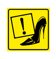 Наклейка "Начинающий водитель - туфелька" 160х160мм наружный