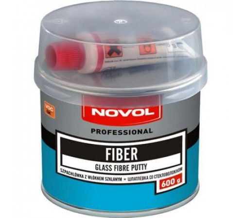 Шпатлевка NOVOL FIBER 0,6кг со стекловолокном