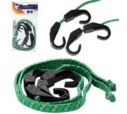 Резинки для крепления груза с пластиковыми крюками 0,8 м (2шт) Nova Bright