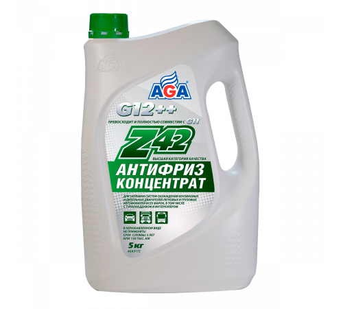 Антифриз (концентрат) зеленый, G12++ 5 кг AGA ЧЗ