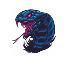 Наклейка "Голова змеи" 100х100 мм