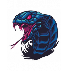 Наклейка "Голова змеи" 100х100 мм