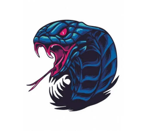 Наклейка "Голова змеи" 100х100 мм