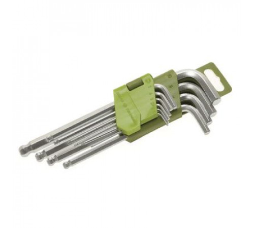 Набор ключей шестигранных 09 шт. удлиненных с шаром (1.5,2,2.5,3,4,5,6,8,10 мм) ДТ