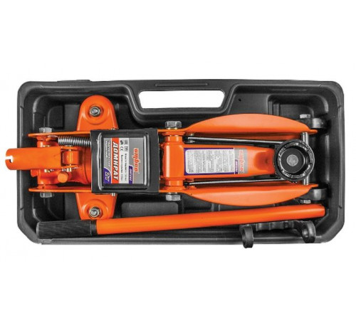 Домкрат гидравлический подкатной 2т в кейсе 135-330 мм / OMBRA