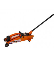 Домкрат гидравлический подкатной 2.5т с фиксатором в кейсе 140-387 мм / OMBRA