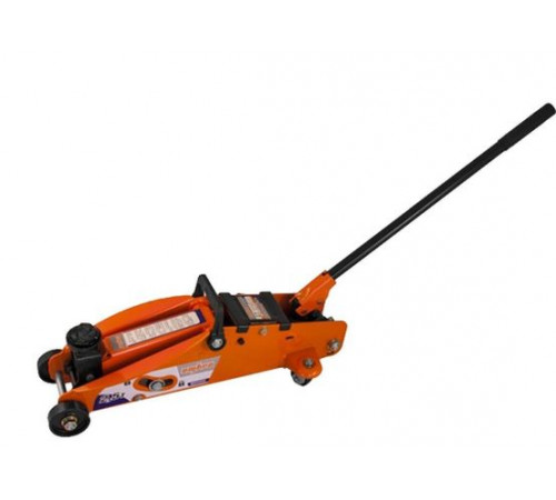 Домкрат гидравлический подкатной 2.5т с фиксатором в кейсе 140-387 мм / OMBRA