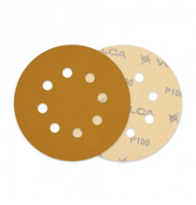 Круг абразивный VOLCA SAPPHIRE 125мм,8отв P 100 бумажная основа (упак.100 шт.)