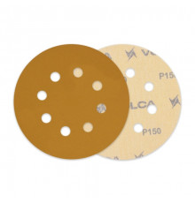 Круг абразивный VOLCA SAPPHIRE 125мм,8отв P 150 бумажная основа (упак.100 шт.)