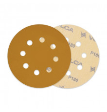 Круг абразивный VOLCA SAPPHIRE 125мм,8отв P 180 бумажная основа (упак.100 шт.)
