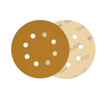 Круг абразивный VOLCA SAPPHIRE 125мм,8отв P 220 бумажная основа (упак.100 шт.)