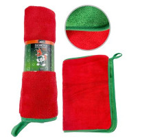 Салфетка из суперплотной микрофибры для сушки и полировки "Li-Sa" 32х43см, плотность 800г/м2 (LS0107