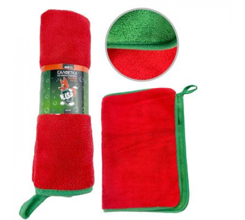 Салфетка из суперплотной микрофибры для сушки и полировки "Li-Sa" 32х43см, плотность 800г/м2 (LS0107