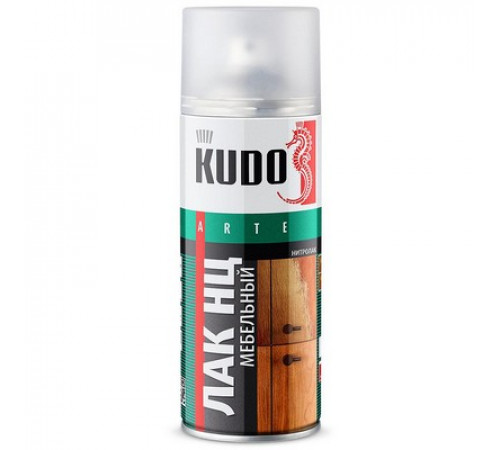 Лак мебельный нитроцеллюлозный KUDO матовый аэрозоль 520мл