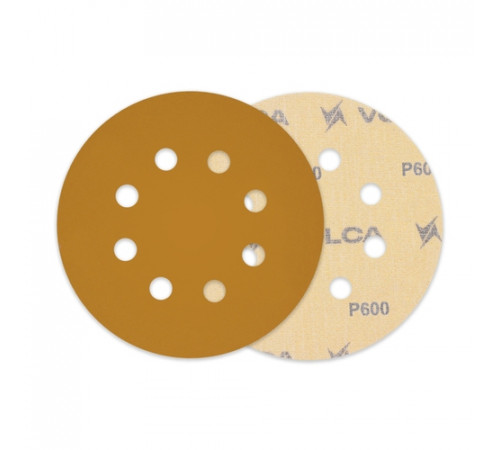 Круг абразивный VOLCA SAPPHIRE 125мм,8отв P 600 бумажная основа (упак.100 шт.)