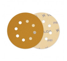 Круг абразивный VOLCA SAPPHIRE 125мм,8отв P 080 бумажная основа (пакет 10 шт.)